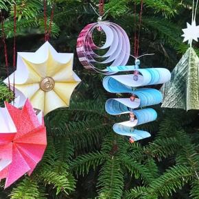  Ornaments by Joelle Webber:  Make ornaments like these with paper artist Joelle Webber during Marketfest. Kid friendly workshop. Joelle Webber photo