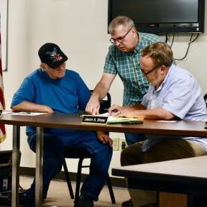 Woolwich selectmen, from left, Dale Chadbourne, Tommy Davis and Jason Shaw. (file photo)