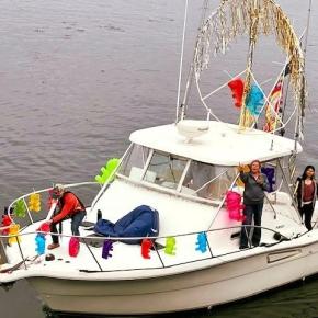 Decorations up! This year's Windjammer Days Decorated Boat Parade helps kick off the festival on Sunday, June 21. Courtesy of FWJD