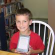 Kindle drawing winners Chance, right, a third grader at the Wiscasset Primary School, and Josh, below, a fifth grader at Wiscasset Middle School. The drawing marked the end of the Dream Big-Read Summer Reading Program at the Wiscasset Public Library.