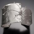 Reticulated sterling silver cuff bracelet by Christine Peters Hamilton.
