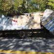 This Country Farm Furniture truck sustained heavy damage from the downed wires of another accident on Route 27 in Dresden. KATHY ONORATO/Wiscasset Newspaper
