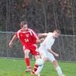 Dale Peaslee gets around a St. Dom’s player in tournament action. KATHY ONORATO/Wiscasset Newspaper 