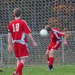 Camden Reiss heads the ball, keeping it out of the net. KATHY ONORATO/Wiscasset Newspaper 