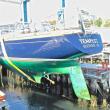 The Tempest was hauled out October 26 at Ocean Point Marina in East Boothbay in anticipation of Hurricane Sandy. The Marina was hauling out all the ships before the category one hurricane made landfall in United States. BEN BULKELEY/Boothbay Register