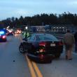 Only this Volkswagon Jetta was able drive away from the accident; the other three cars were towed. Courtesy of William Phinney