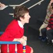 The U.S. senator reads to and answers questions from second graders. JOHN MAGUIRE/Wiscasset Newspaper
