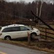 Radek Janik's 2007 Dodge Caravan after the crash. SUSAN JOHNS/Wiscasset Newspaper
