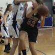 Colleen Hendricks tries to get the ball past a Dirigo defender in junior varsity action. KATHY ONORATO/Wiscasset Newspaper