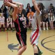 Kasey Cromwell looks to get rid of the ball. KATHY ONORATO/Wiscasset Newspaper 