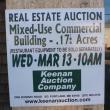 A large sign on the front of 93 Townsend Ave proclaims the date of the auction. KATRINA CLARK/Boothbay Register