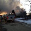 The house on Crummett Mountain Road was fully engulfed by the time area fire departments arrived on the scene. JOHN MAGUIRE/Wiscasset Newspaper