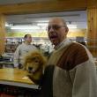 Wiscasset Selectman Ed Polewarczyk found a lion puppet to play with.