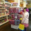Eva Tebbutt checks out the Barbie display at Papa Geppetto's. CHARLOTTE BOYNTON/Wiscasset Newspaper
