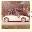 Dr. John Andrews in his Austin Healey Sprite in 1959. Courtesy of Rupe Neily