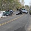 The driver of this 2000 Buick LeSabre, a Westport Island resident, was transported to Midcoast Hospital in Brunswick with non-life threatening injuries following a two car collision on Route 144 March 21. JOHN MAGUIRE/Wiscasset Newspaper