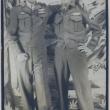Two World War II veterans enjoy some time together just a few days after World War II ended in 1945. Left is George D’Amato, who became a lawyer in New York after the war. Right is George Jones, who became owner of Yankee Wholesale Company in Wiscasset.