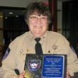 2012 Lincoln County Deputy of the Year, Deputy Eleanor Grover, proudly displays her award. Courtesy of the Lincoln County Sheriff's Office.
