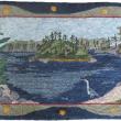 This hooked rug depicting the Sheepscot Watershed, made by Beth Quivey, is first prize in the Sheepscot Valley Conservation Association 2013 fundraising raffle. Courtesy of Sheepscot Valley Conservation Association