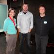 WHS Principal Deb Taylor, Musicians Sumner McKane and Josh Robbins who incorporated music and video to teach students about the turn of the century logging industry in Maine. 