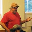 Westport Island resident Mike Cromwell speaks in favor of the town keeping the Wright house and property. JOHN MAGUIRE/Wiscasset Newspaper