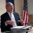 Attorney William Dale updates Edgecomb selectmen May 29 on a pair of alleged junkyard violations. SUSAN JOHNS/Wiscasset Newspaper