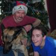 Mike Bailey and his youngest son Benjamin with their family dog, Duke, on Christmas Day 2010. Courtesy of Mike Bailey