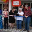 Front row, from left, Wiscasset Area Chamber of Commerce Board Vice Chairman Sherri Dunbar, Wiscasset Town Planner Misty Parker, boutique owner Tanya Pomerleau, and selectmen Judy Colby and William Curtis share a laugh during last week's ribbon-cutting; back row, from left, chamber board members Pamela Brackett, Monique McRae and Pat Stauble. SUSAN JOHNS/Wiscasset Newspaper