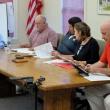 The task force at work during one of its first meetings. SUE MELLO/Boothbay Register