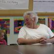 3-year-old Dezirae Colby and her grandmother, Selectman Judy Colby, share a moment at the board table. SUSAN JOHNS/Wiscasset Newspaper