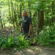 Alna Road Commissioner Jeff Verney stands near where the edge of a ravine is getting closer to North Old Sheepscot Road. SUSAN JOHNS/Wiscasset Newspaper