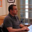 Troy Cline meets with selectmen June 6. SUSAN JOHNS/Wiscasset Newspaper