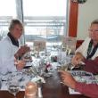Ray and Carol Hulse, left, enjoy their first course of oysters with their good friends Jim and Janet Goff, right. RYAN LEIGHTON/ Boothbay Register