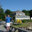 Forrest Faulkingham demonstrates a fishing technique at the Recreational Pier in Wiscasset. SUSAN JOHNS/Wiscasset Newspaper