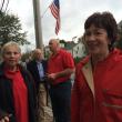 Rowena Smith, U.S. Senator Susan Collins, Stuart Smith, Main Street, Wiscasset, Maine