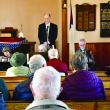 Pastor David Ouellette of North Methodist Church gives the Benediction. PHIL DI VECE/Wiscasset Newspaper