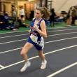Abbie Clark races for the Seahawk indoor track team in 2023. Courtesy of Josiah Winchenbach