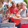 Filling the plates at the Boothbay Harbor First Department barbecue. STEVE EDWARDS/Boothbay Register