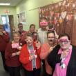 Staff members at the Family Care Center celebrate Valentine's Day. KEVIN BURNHAM/Boothbay Register