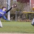 Seahawk Sam Markowitz reaches for a catch as teammate Casey Phelps moves out of the way at a game against Mt. View May 10. FRITZ FREUDENBERGER/Boothbay Register