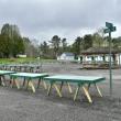 The flea market, closed since 2023, has many improvements, including new vendor tables and a gravel parking area. PHIL DI VECE/Wiscasset Newspaper