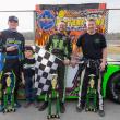Pro Stocks Victory Lane, from left: Dan McKeage, Jr., Jr. Official Karson Gervais, Logan Melcher and Nick Hinkley. Jasen Dickey Photography