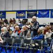 Rob Stoner emphasizes a point at town meeting. PHIL DI VECE/Wiscasset Newspaper