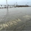 A flooded Wiscasset waterfront parking lot. Courtesy photo 