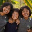 These three young girls are currently being supported at Friends of Thai Daughters’ Sunflower Farm in Mae Chan, Northern Thailand. Courtesy of FTD