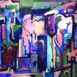 Morris Shulman (1912-1978) "Music on the Rocks, Squeaker Cove," casein, 20 1/2" x 29" at Wiscasset Bay Gallery. 