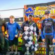 Late Model 75 top 3, from left: Chris Burgess, Daniel Harding and Jon Emerson. Jasen Dickey Photography