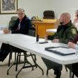 WCS Principal Jason Libby (l) and Jason Warlick, chief deputy for the Sagadahoc County Sheriff’s Office at Wednesday's select board meeting. PHIL DI VECE/Wiscasset Newspaper