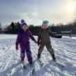 Students at the Center for Teaching and Learning on their cross country skis. Courtesy of CTL