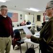 Mike Field is sworn in as Health Officer by Town Administrator Kim Dalton. Field also serves as the town’s Code Enforcement Officer. PHIL DI VECE/Wiscasset Newspaper